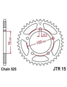 corona moto jt sprockets de acero de 46 dientes jtr15 46 2