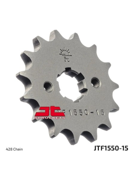 pinon de moto jt sprockets acero 15 dientes p 428 jtf1550 15
