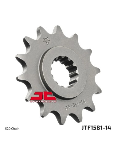 pinon de moto jt sprockets acero 14 dientes p 520 jtf1581 14