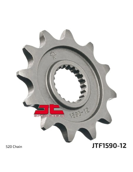 pinon de moto jt sprockets acero 12 dientes p 520 jtf1590 12