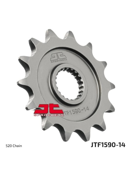 pinon de moto jt sprockets acero 14 dientes p 520 jtf1590 14sc