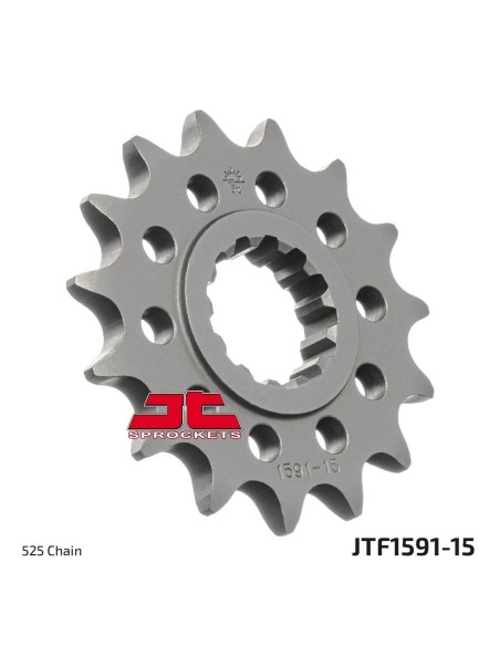 pinon de moto jt sprockets acero 15 dientes p 525 jtf1591 15