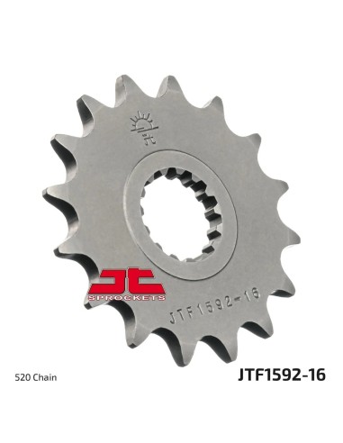 pinon de moto jt sprockets acero 16 dientes p 520 jtf1592 16