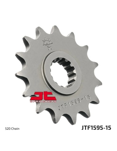 pinon de moto jt sprockets acero 15 dientes p 520 jtf1595 15
