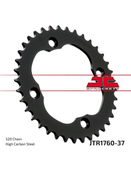 corona moto jt sprockets de acero de 37 dientes jtr1760 37