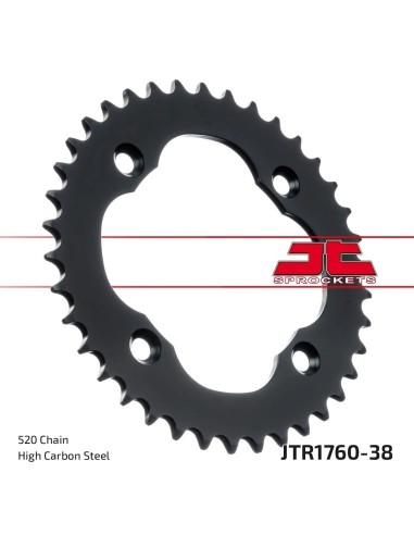 corona moto jt sprockets de acero de 38 dientes jtr1760 38