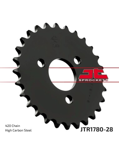 corona moto jt sprockets de acero de 28 dientes jtr1780 28
