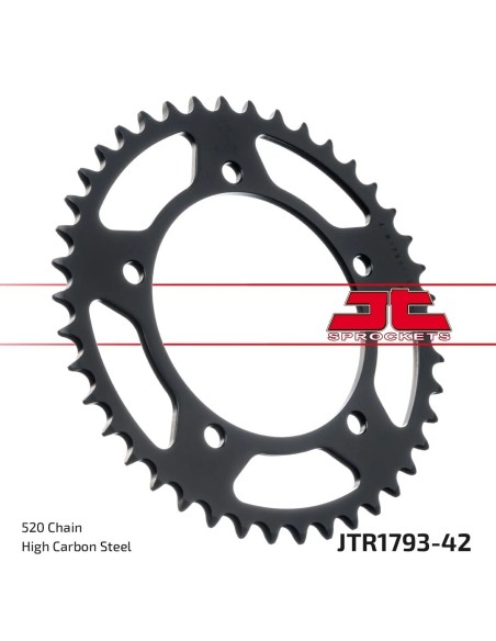 corona moto jt sprockets de acero de 42 dientes jtr1793 42