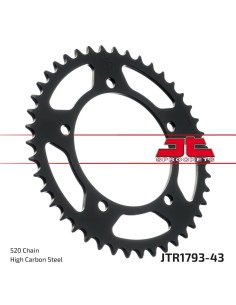 corona moto jt sprockets de acero de 43 dientes jtr1793 43