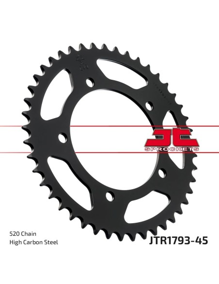 corona moto jt sprockets de acero de 45 dientes jtr1793 45