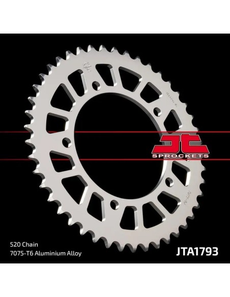 corona moto jt sprockets de acero de 47 dientes 179347aljts