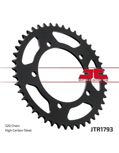 corona moto jt sprockets de acero de 49 dientes jtr1793 49al paso 520
