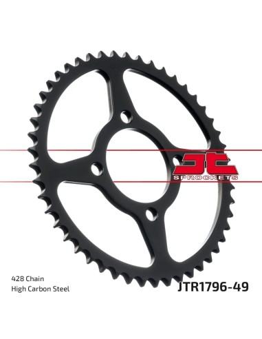 corona moto jt sprockets de acero de 49 dientes jtr1796 49