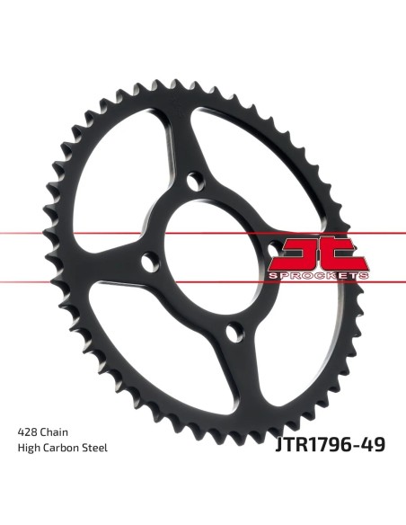 corona moto jt sprockets de acero de 49 dientes jtr1796 49