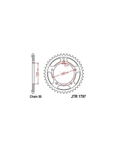 corona moto jt sprockets de acero de 40 dientes 179740jts