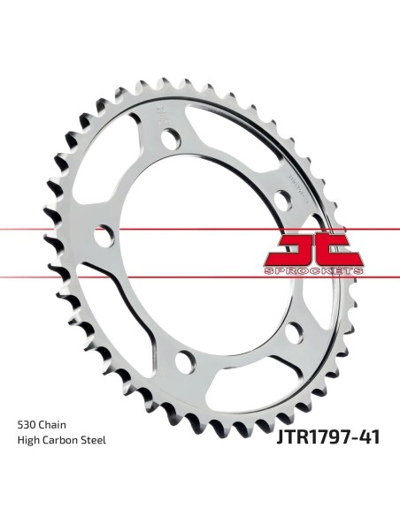 corona moto jt sprockets de acero de 41 dientes jtr1797 41