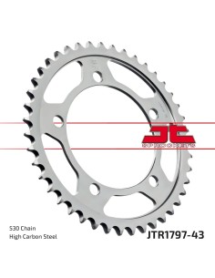 corona moto jt sprockets de acero de 43 dientes jtr1797 43