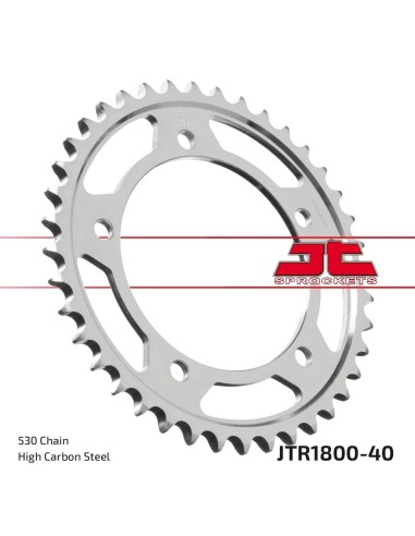 corona moto jt sprockets de acero de 40 dientes jtr1800 40