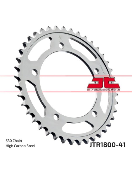 corona moto jt sprockets de acero de 41 dientes jtr1800 41