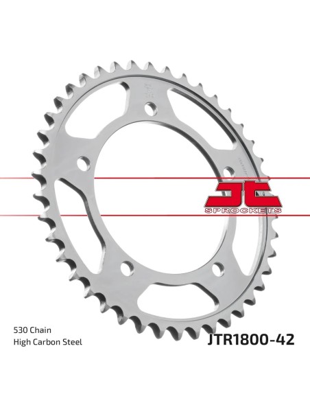 corona moto jt sprockets de acero de 42 dientes jtr1800 42
