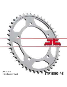 corona moto jt sprockets de acero de 43 dientes jtr1800 43