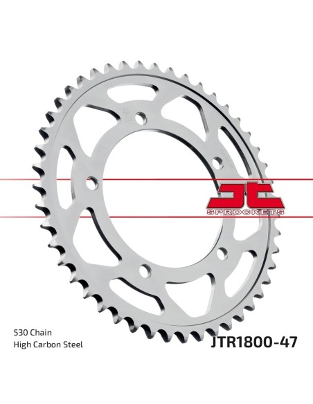 corona moto jt sprockets de acero de 47 dientes jtr1800 47