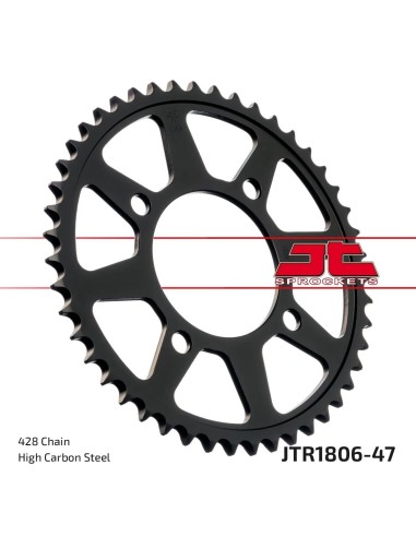 corona moto jt sprockets de acero de 47 dientes jtr1806 47