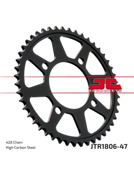 corona moto jt sprockets de acero de 47 dientes jtr1806 47