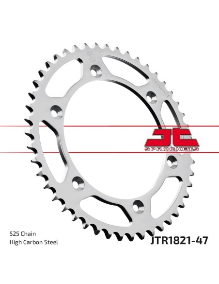 corona moto jt sprockets de acero de 47 dientes jtr1821 47