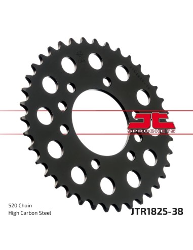 corona moto jt sprockets de acero de 38 dientes jtr1825 38