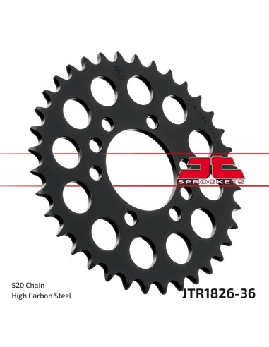 corona moto jt sprockets de acero de 36 dientes jtr1826 36