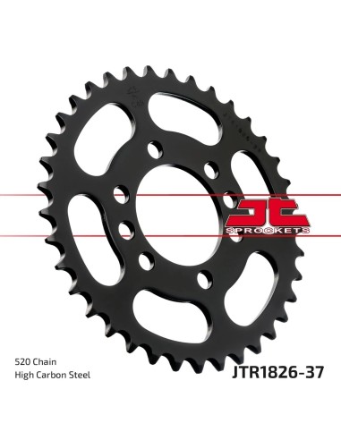 corona moto jt sprockets de acero de 37 dientes jtr1826 37