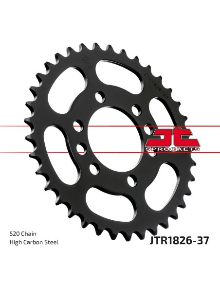 corona moto jt sprockets de acero de 37 dientes jtr1826 37