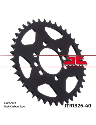 corona moto jt sprockets de acero de 40 dientes jtr1826 40