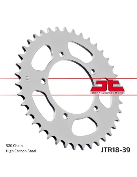 corona moto jt sprockets de acero de 39 dientes jtr18 39