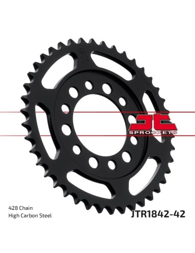 corona moto jt sprockets de acero de 42 dientes jtr1842 42
