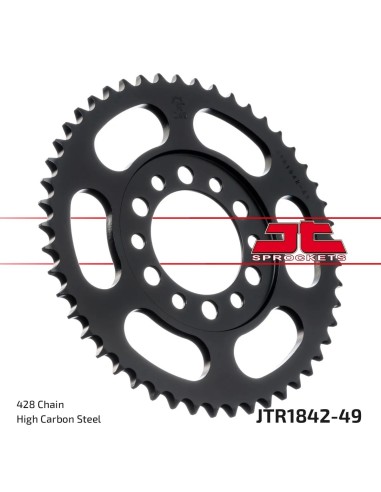 corona moto jt sprockets de acero de 49 dientes jtr1842 49