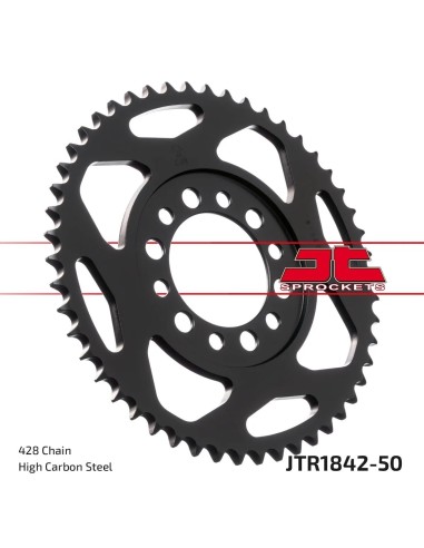 corona moto jt sprockets de acero de 50 dientes jtr1842 50