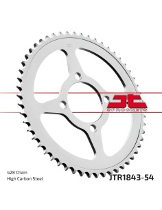 corona moto jt sprockets de acero de 54 dientes jtr1843 54