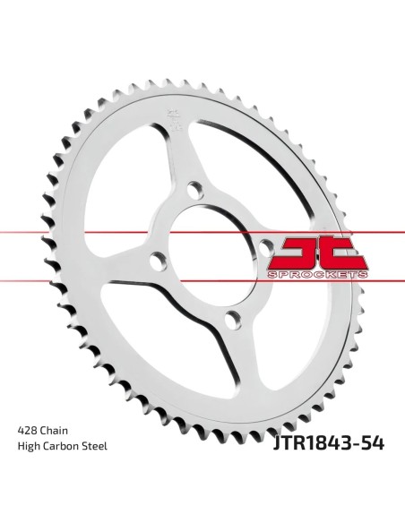 corona moto jt sprockets de acero de 54 dientes jtr1843 54
