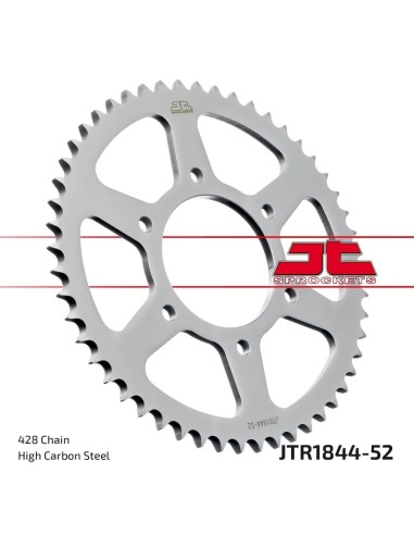 corona moto jt sprockets de acero de 52 dientes jtr1844 52