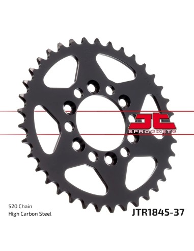 corona moto jt sprockets de acero de 37 dientes jtr1845 37
