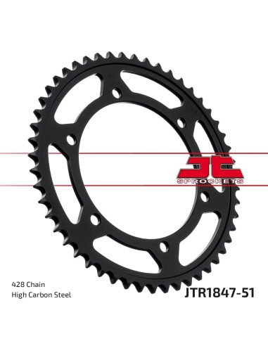 corona moto jt sprockets de acero de 51 dientes jtr1847 51