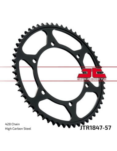 corona moto jt sprockets de acero de 57 dientes jtr1847 57