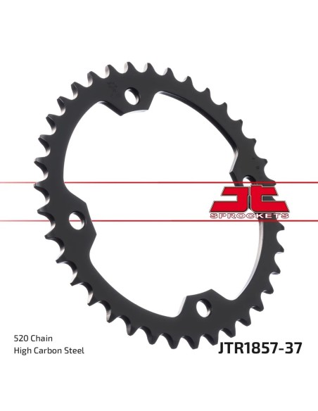 corona moto jt sprockets de acero de 37 dientes jtr1857 37