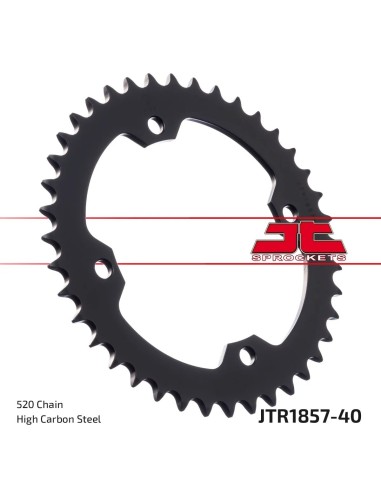 corona moto jt sprockets de acero de 40 dientes jtr1857 40