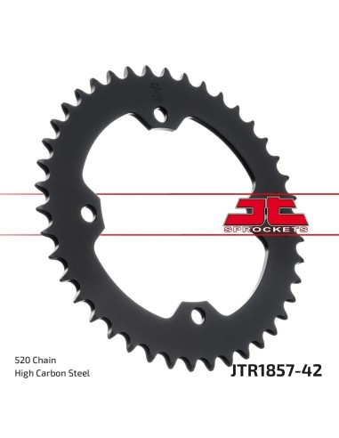 corona moto jt sprockets de acero de 42 dientes jtr1857 42
