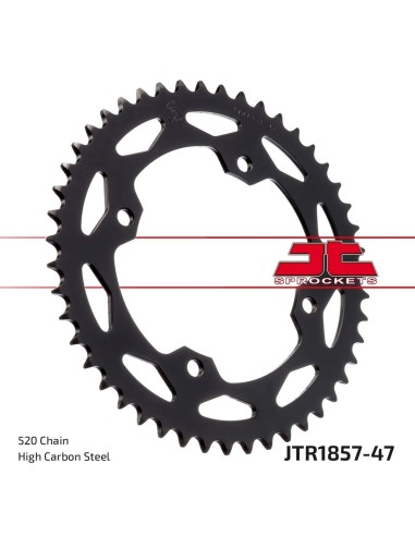 corona moto jt sprockets de acero de 47 dientes jtr1857 47