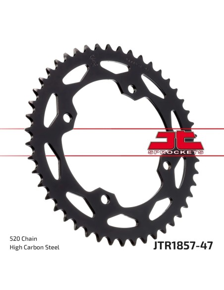 corona moto jt sprockets de acero de 47 dientes jtr1857 47