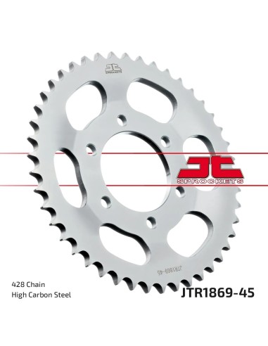 corona moto jt sprockets de acero de 45 dientes jtr1869 45